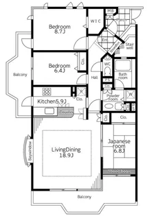 ドゥフォーレ高輪【3階】の間取り