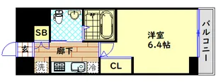 エステムコート難波サウスプレイスIIIラ・パーク【2階】の間取り