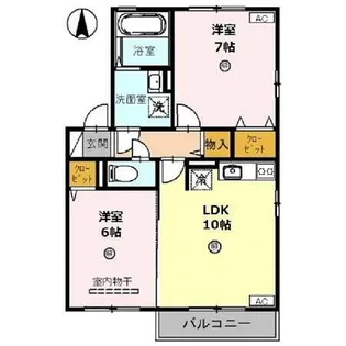 ララ・イースト【2階】の間取り