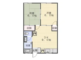 リーベ高部【1階】の間取り