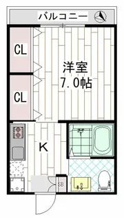 ラピスもえぎ野【1階】の間取り