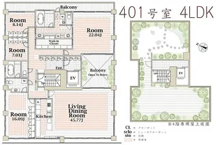 AURA表参道【4階】の間取り