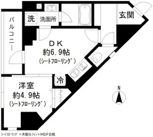 GRAND三軒茶屋WEST【6階】の間取り