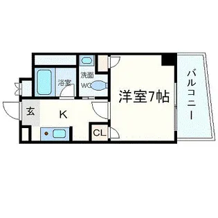 W.O.B HONMACHI-WEST【9階】の間取り