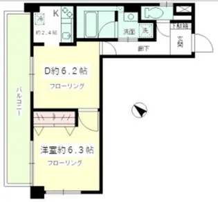 グラシューズ・ワン【2階】の間取り