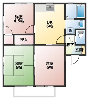 アーバンハイツ小路口B【2階】の間取り