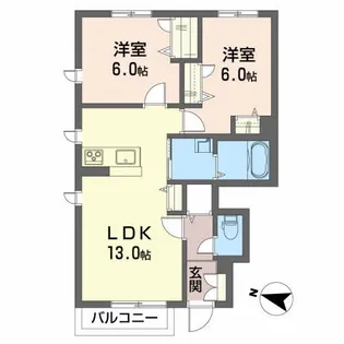 シャーメゾン リヤン【1階】の間取り