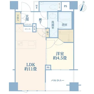 ブランズ桜新町【4階】の間取り