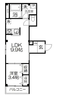 コーナーソレイユ2【1階】の間取り
