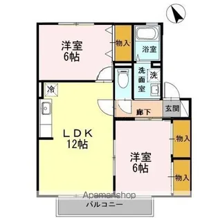 サンハイム徳力【2階】の間取り