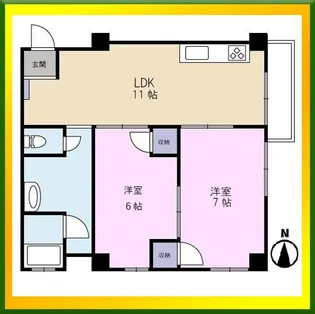 田無第一不二ホームズ【6階】の間取り