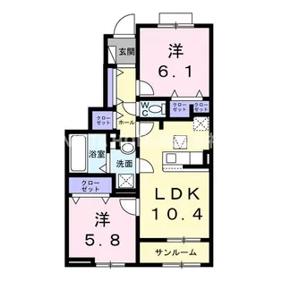 スターリースカイ江本【1階】の間取り