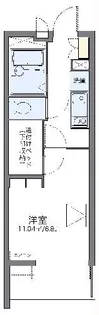 レオパレス萬 壹番館【1階】の間取り