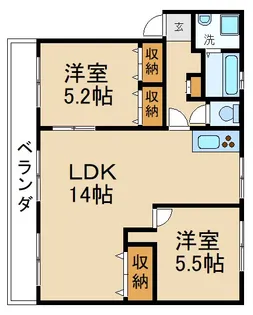 香里三井団地A7棟【1階】の間取り