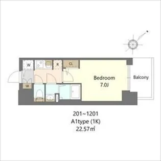S-RESIDENCE上新庄beat【10階】の間取り