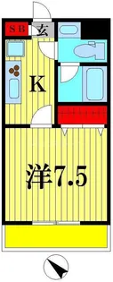 ライジングプレイス松戸【1階】の間取り