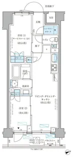 パークアクシス文京本郷【6階】の間取り