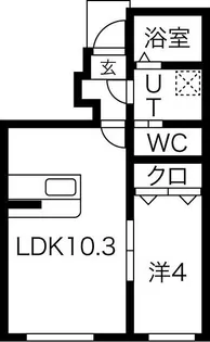 Crest尼沼B棟【1階】の間取り