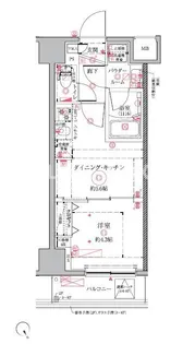 クレイシア門前仲町ザ レジデンス【2階】の間取り