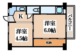 ビレッジハウス今在家【4階】の間取り