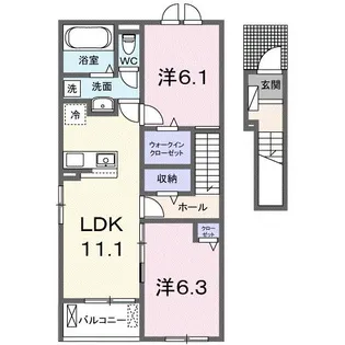 グリーンガーデン II【2階】の間取り