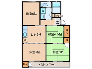 シティハイツ野村【3階】の間取り