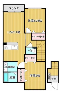 サン平塚D棟【2階】の間取り