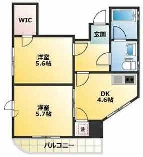 サニーサイドKIB(ケイアイビル)【4階】の間取り