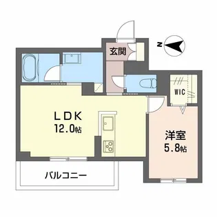 ガーデンコート【1階】の間取り