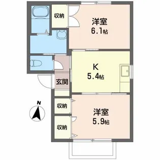 ガーデンホームズB【2階】の間取り