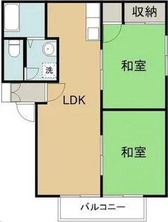 ハイヴィレッジA・B棟【2階】の間取り