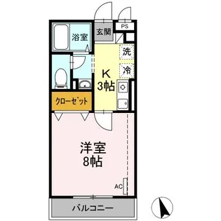 アムール大倉山 B棟【3階】の間取り