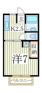 エコーハイツB【1階】の間取り