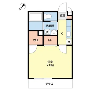 デンテ・ディ・レオーネ【1階】の間取り