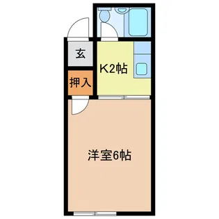 栗林ハイツ【2階】の間取り