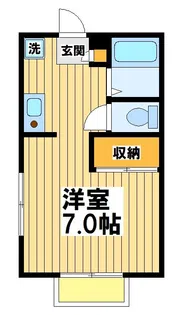 ハイツHIRO A【1階】の間取り