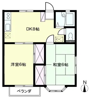エルムハイツ【1階】の間取り