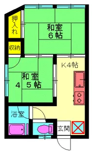 東京都足立区東和2【アパート】の間取り
