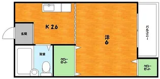 山戸ハイツ【2階】の間取り
