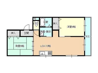 トリバンベール北都【2階】の間取り