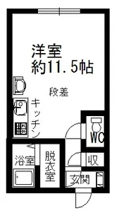 北海道釧路市住吉1-1-1 ウィローハイツF号室【1階】の間取り