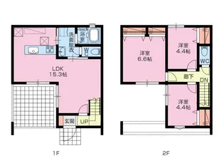 静岡県沼津市若葉町【一戸建】の間取り