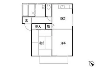 ウッドパレス【1階】の間取り