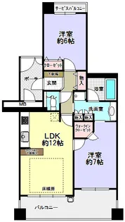 くずはタワーシティB棟【7階】の間取り