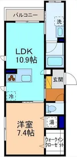 ウェストウェル西念【2階】の間取り