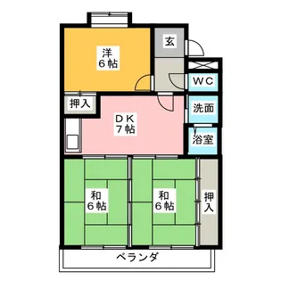 メルローズ2号館【3階】の間取り