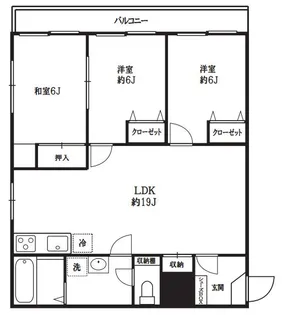 CASA竹の塚【5階】の間取り