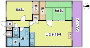 エスペランス6【2階】の間取り