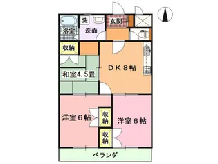 茶園ハイツ【2階】の間取り