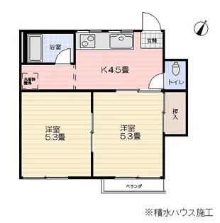 ホワイトハイムB【2階】の間取り